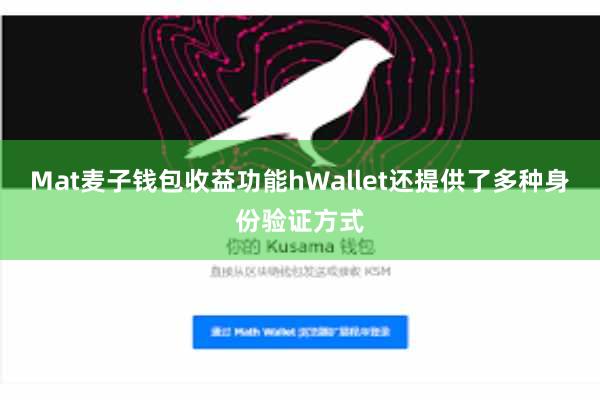 Mat麦子钱包收益功能hWallet还提供了多种身份验证方式